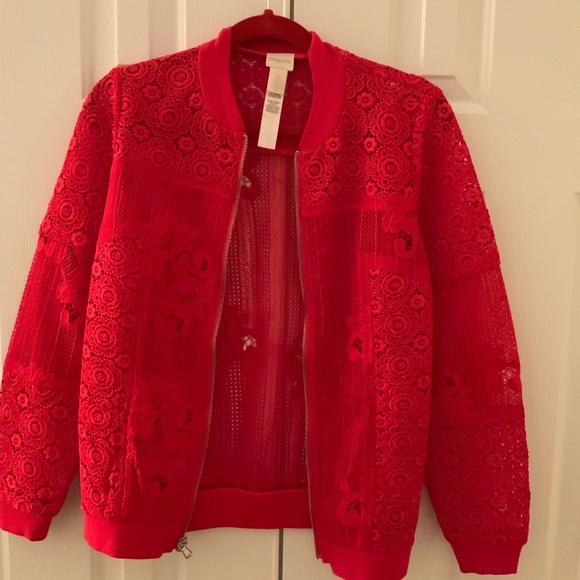 Chico's Jackets & Blazers - Chico’s red zip jacket size 0
